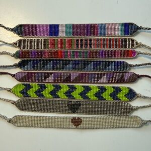 Lot of 8 Handmade Miyuki seed bead loom bracelets
